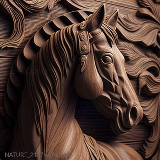 Nature and animals (st horse 3, NATURE_2187) 3D models for cnc